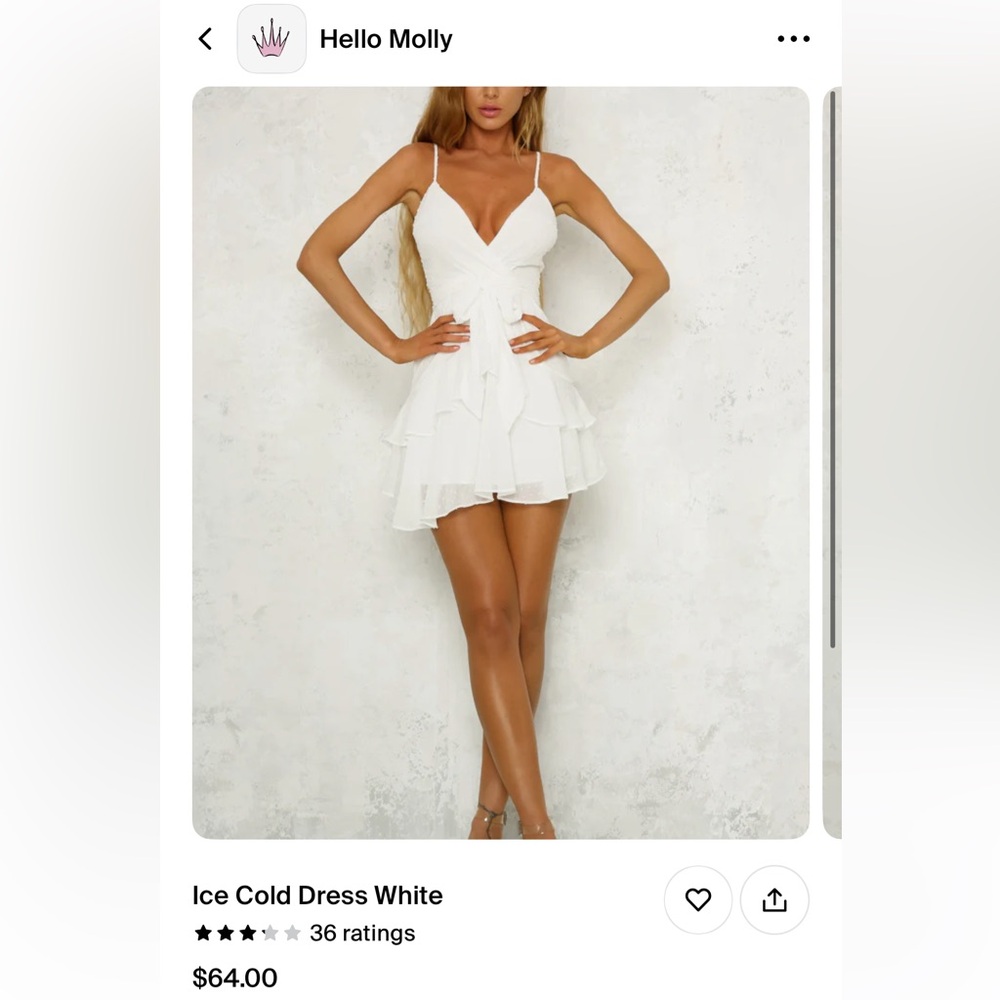 Hello Molly ice cold dress white